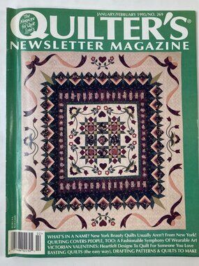 Quilter's Newsletter Magazine Jan/Feb 1995 No. 269 Craft Guide Patterns Tips